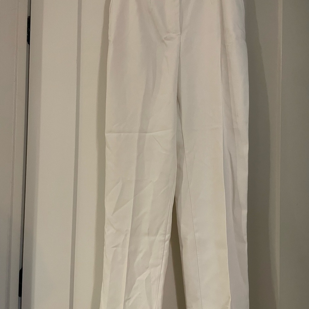 H&M high waist ankle length white slacks